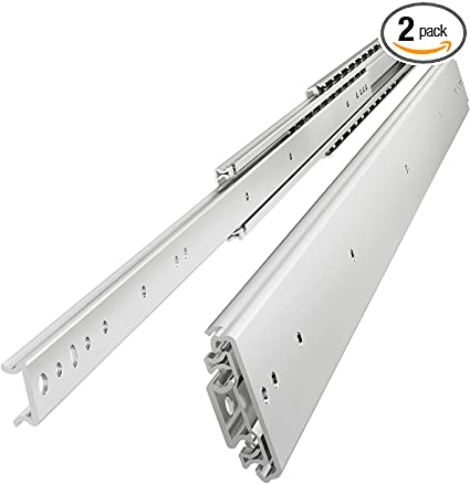 Photo 1 of  52" Industrial Grade Heavy Duty Drawer Slide Without Lock #VA2576, 3" Widening Up to 326lb Load Capacity, 3-Fold Full Extension, Ball Bearing, Side Mount, 1-Pair
