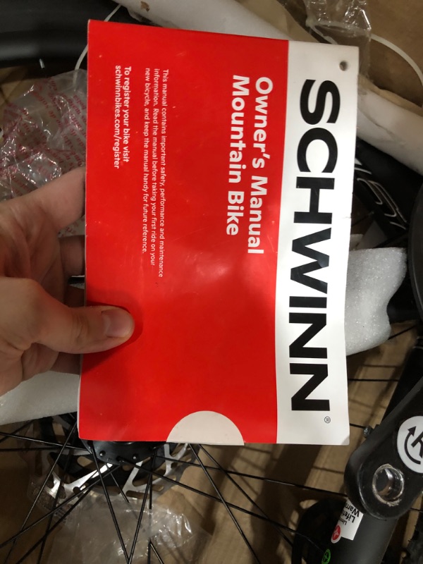 Photo 5 of **USED/POSSIBLE MISSING PARTS**    Schwinn High Timber Youth/Adult Mountain Bike, Aluminum and Steel Frame Options, 7-21 Speeds Options, 24-29-Inch Wheels, Multiple Colors Black/Green 29-Inch Wheels Aluminum Frame and Disc Brakes