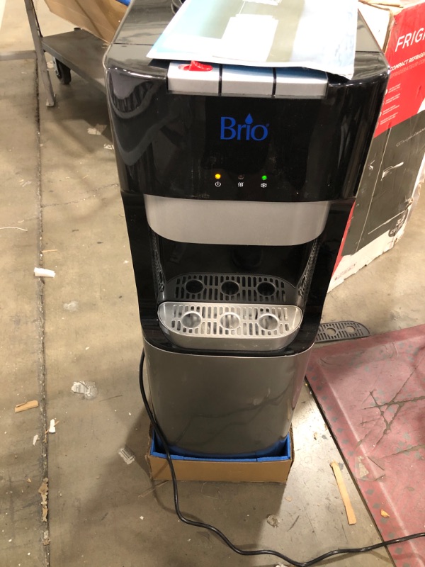 Photo 2 of **USED**   Brio Essential Series Top Loading Water Cooler Dispenser - Tri Temp Dispense, Child Safety Lock, Holds 3 or 5 Gallon Bottles - UL/Energy Star Approved