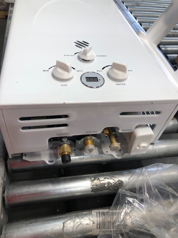 Photo 1 of Flame King Tankless Outdoor Portable Propane Gas 10L 2.64GPM Water Heater 68,000 BTU for Hot Water Shower, RV, Camping, Farm, Cabins