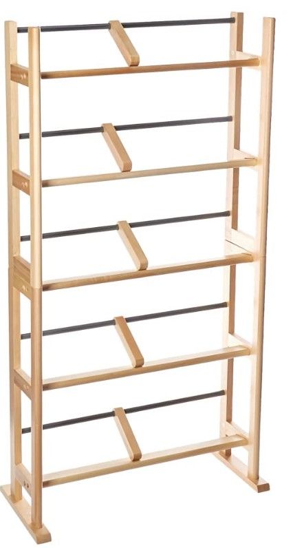 Photo 1 of Atlantic Element Media Storage Rack - Holds Up to 230 Cds or 150 Dvds & Drawbridge Media Storage Cabinet - Organize optical media, up to 240 CD, or 108 DVD, or 132 BD/Video Games,Black Maple Media Storage Rack + Storage Cabinet