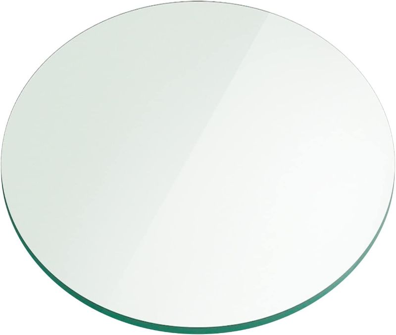 Photo 1 of 36" Inch Round Glass Table Top 1/4" Thick Flat Polish Edge Tempered by Fab Glass and Mirror
