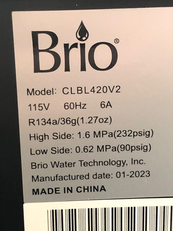 Photo 8 of Brio CLBL420V2 Bottom Loading Water Cooler Dispenser for 3 & 5 Gallon Bottles - 3 Temperatures with Hot, Room & Cold Spouts, Child Safety Lock, LED...
