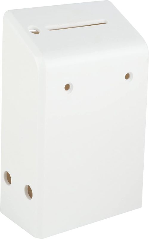 Photo 1 of **MISSING ONE**MCB Hard Plastic Charity Donation Boxes or Coin Collection Box, Wall Mount Ballot Box, 6.1" x 3.9" x 2.2" - Pack of 5 (White)
