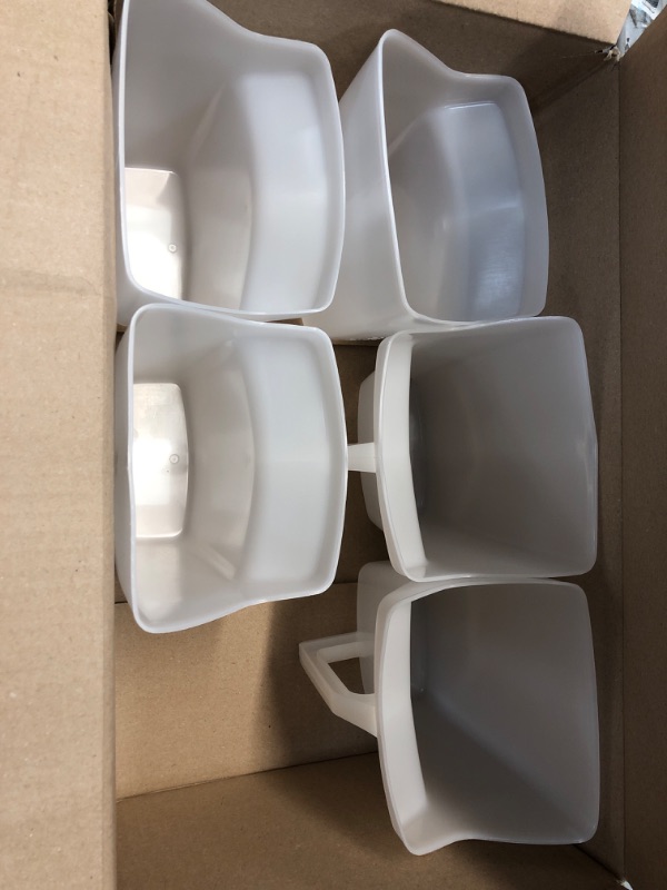 Photo 2 of **SET OF 5,MISSING ONE**Rubbermaid Commercial Products Bouncer Utility Scoop, 64-Ounce, White, Food Service Supplies for Wedding/Ice Bucket/Kitchen/Popcorn, Pack of 6
