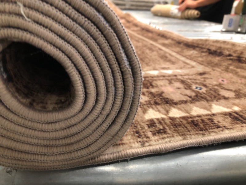 Photo 1 of Magnolia Home by Joanna Gaines x Loloi Sinclair Collection SIN-06 Machine Washable Clay / Tobacco 7'-6" x 9'-6" Area Rug 7'-6" x 9'-6" Clay / Tobacco