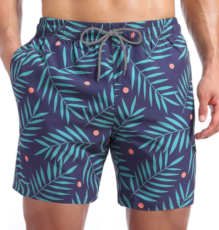 Photo 1 of Biwisy Mens Swim Trunks Quick Dry Beach Shorts Mesh Lining Swimwear Bathing Suits with Pockets Size-XL