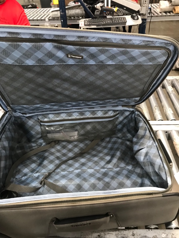 Photo 2 of **GUIDE FOR HANDLE IS BROKEN**
Travelpro Maxlite 5 Softside Expandable Upright 2 Wheel Luggage, Medium 26-Inch Slate Green