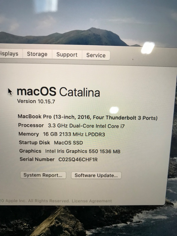 Photo 10 of (see notes for functionality)
2016 Apple MacBook Pro with 2.4ghz Intel Core i7 (13.3 inches Retina, 16GB RAM 500gb