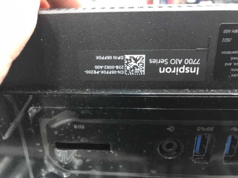Photo 7 of Dell Inspiron 7700 27-inch All in One Desktop Computer - FHD (1920 x 1080) Display, Pop-Up Webcam, Intel Core i7-1165G7, 12GB DDR4 RAM, 1TB HDD, Intel Iris Xe Graphics, Windows 11 Pro - Black