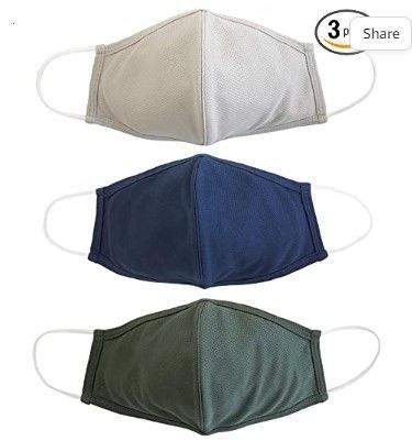 Photo 1 of EnerPlex Comfort XL 3-Ply Reusable Face Cloth Mask - Breathable Comfort, Fully Machine Washable, Extra Large Cool Naturals Face Masks XL (3- Pack) - Cool Naturals https://a.co/d/iNwEZZw