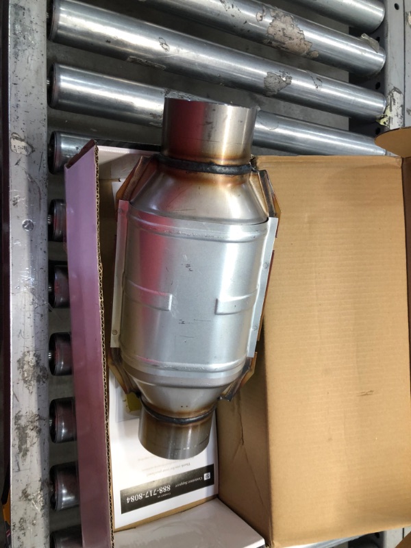 Photo 2 of AUTOSAVER88 3" Inlet/Outlet Universal Catalytic Converter w/Heat Shield (EPA Compliant)