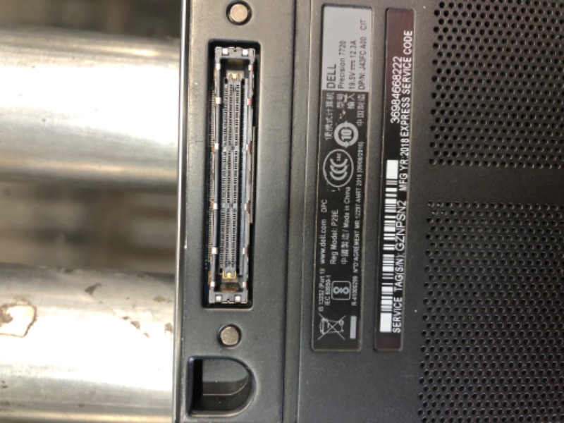 Photo 1 of **PARTS ONLY**Dell Precision 7720 17.3-inch FHD Core i7-7820HQ 2.9GHz, 32GB RAM, 512GB SSD, Windows 10 Pro 64Bit, CAM (Renewed)
