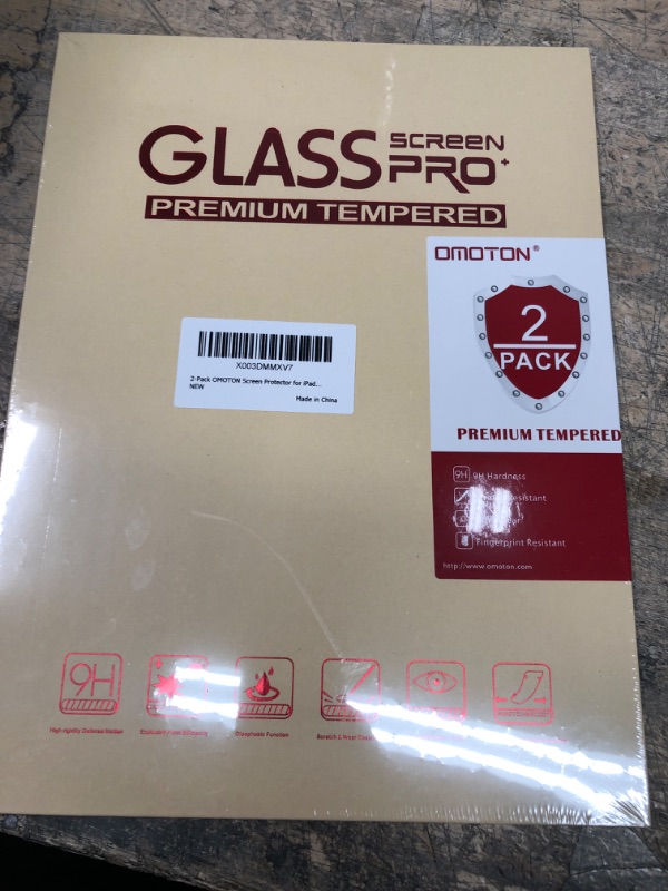 Photo 2 of [2 Pack] OMOTON Screen Protector Compatible with iPad 10th Generation 10.9 Inch, iPad 10 (2022 Released) Tempered Glass/Apple Pencil Compatible