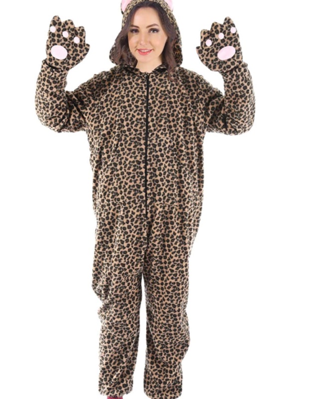 Photo 1 of *** SIZE LARGE ** Cheetah Onesie Pajamas for Adult Men Women Cosplay Leopard Jaguar Costume