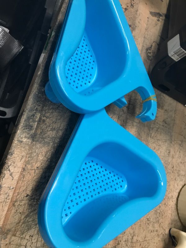Photo 1 of 2pk- quirzx 2 Pack Swan Drain Basket for Kitchen Sink, Triangle Corner Kitchen Sink Drain Basket, Leftovers Food Catcher Basket (Blue)