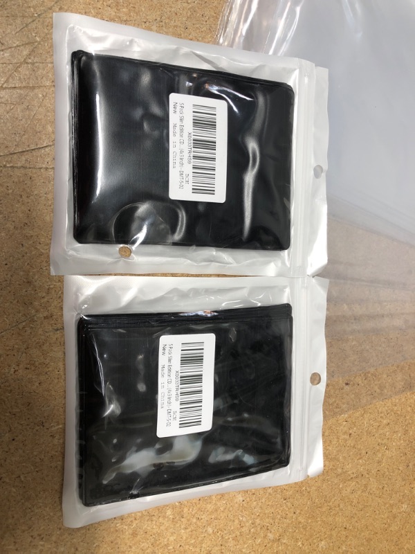 Photo 1 of 5 Pack CDC Vaccination Card Holder Immunization Record Vaccine Card Protector 3x4 Sleeve Covid Shot Card Protector Cover Clear Vinyl Plastic Sleeve (Black)--2 PACKS 