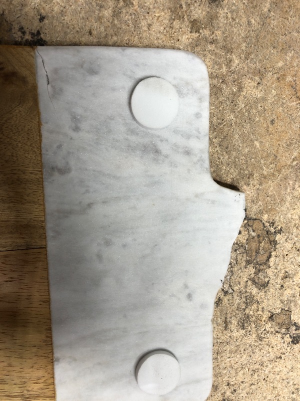 Photo 2 of ***BROKEN *** SEE PHOTO***
 Marble and Wood Serving Board - Threshold&