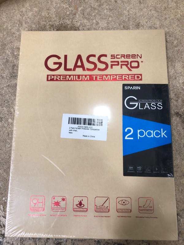 Photo 2 of 2 Pack SPARIN Screen Protector Compatible with iPad 10th Generation 10.9 Inch, Anti-Scratch Tempered Glass Compatible for iPad 10 (2022 released)