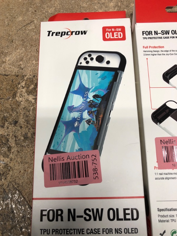 Photo 2 of Trepcrow Protective Case Fit for Nintendo Switch OLED, TPU Grip and PC Protective Case Cover with Shock-Absorption Compatible with Nintendo Switch OLED Console,Black