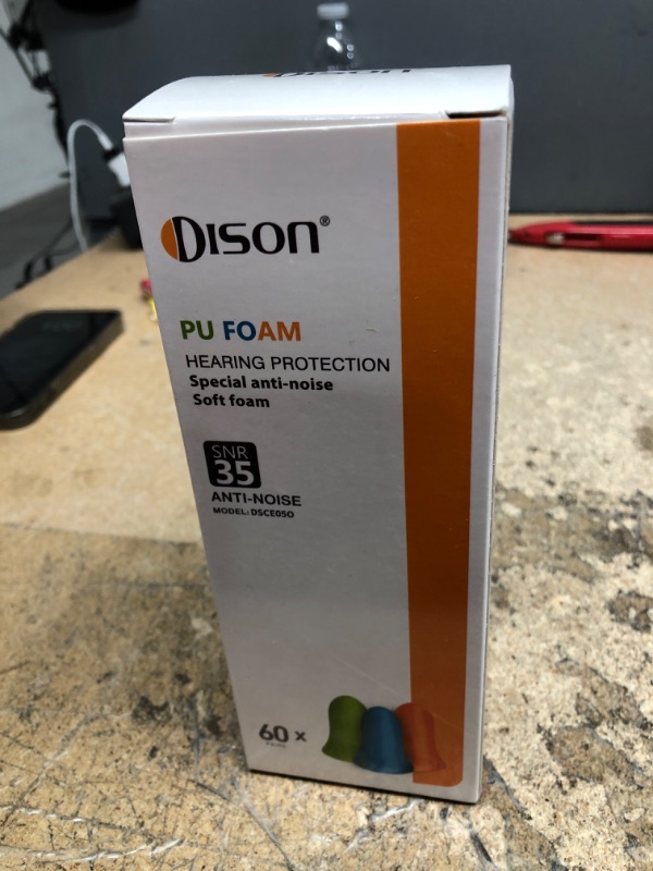 Photo 2 of 60Pair Ultra Soft Foam Earplugs, 35dB Ear Plugs for Sleeping Noise Cancelling, Earplugs Sound Blocking Sleeping, Foam Ear Plugs for Shooting, Travel, Industry - DISON