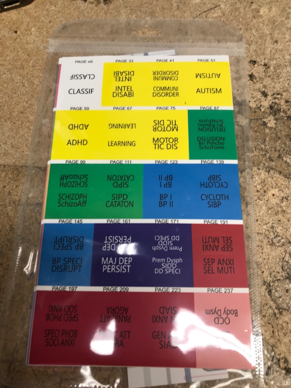 Photo 4 of Index Tabs for DSM-5, Color-Coded DSM-5 Tabs, Laminated for Protection, 80 Tab in Total, 11 Blank Tabs, with Alignment Guide and Bookmark, Easy to Apply and Remove