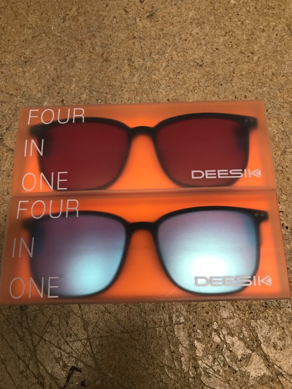 Photo 1 of 2 Pack Color Blindness Glasses for Men - 1 pcs can readable Color Blind Pictures - 1 pcs is are Enhanced-Premium High Contrast Colorblind Glasses