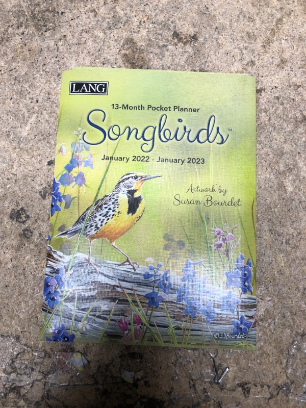 Photo 2 of Lang Songbirds 2022 Monthly Pocket Planner (22991003167)