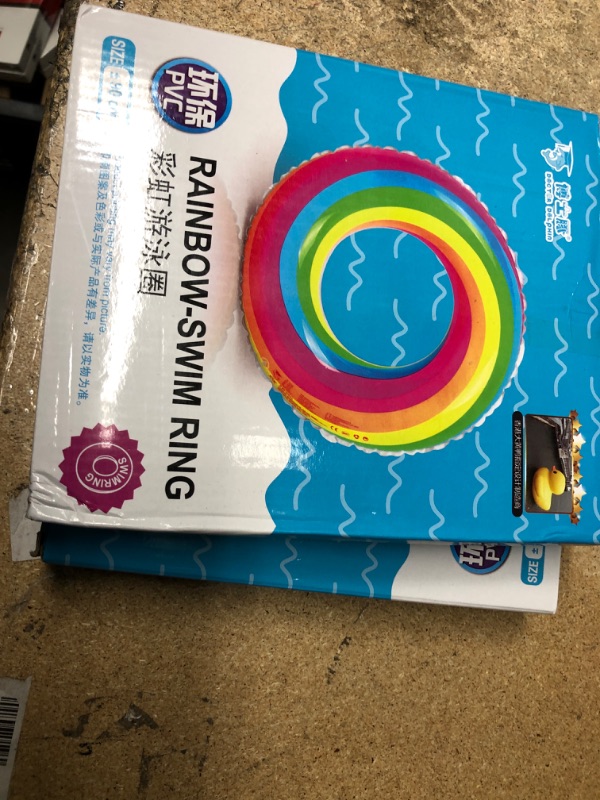 Photo 2 of 2 PACK**Summer Inflatable Swim Ring for Kids & Adults?Swim Ring for Pool and Beach Outdoor Party red