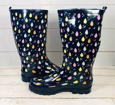 Photo 1 of K KomForme Women Rain Boots with Non-slip Sole, Waterproof and Fashion Patterns SIZE 6
