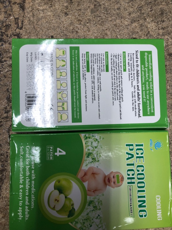 Photo 2 of *EXPIRES 2025/03/01* KONGDY Fever Cooling Patches,Fever Reducer for Kids Discomfort,Fever Pain Relief Pads,Soft Gel Patch,8 Sheets (Apple)
