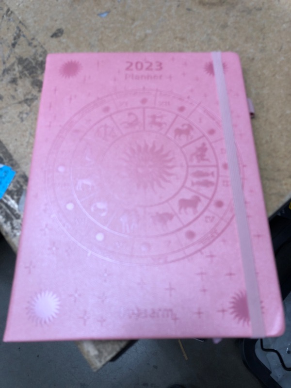 Photo 2 of 2023 daily weekly monthly planner with calendar 8.5 x 11 hardcover 2023-2024 happy planner planner weekly and monthly 2023 planner with stickers Rose Gold Astrology_1