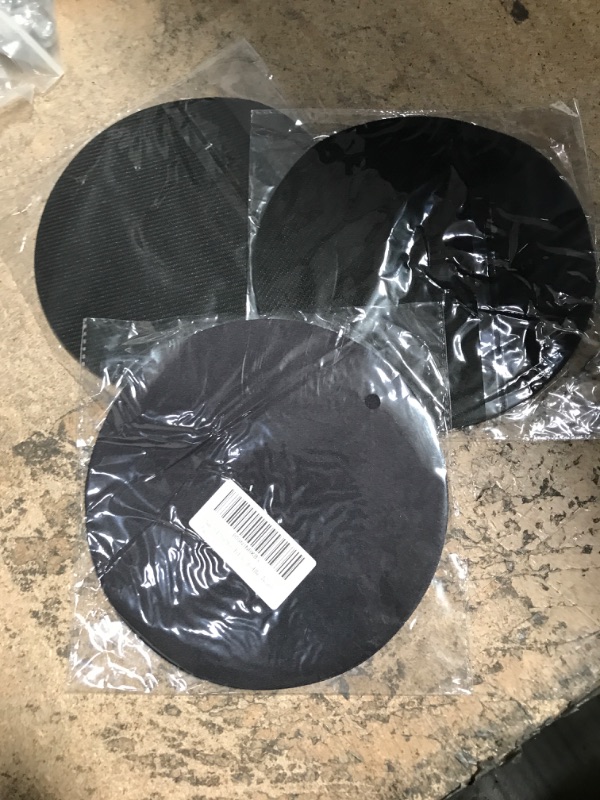 Photo 1 of 3 pack  -- GZXHS Mouse Pad, Mini Mouse Pad, Portable, with Waterproof Anti-Slip Rubber Bottom for Wireless Mouse, Laptop Keyboard Tray, Office Travel Black 7x7 Inch, Black 1, 7X7small round mouse pad