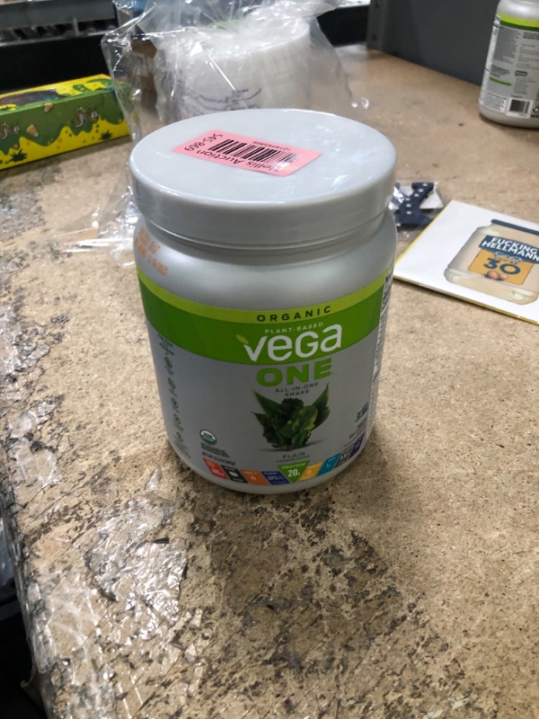 Photo 2 of Vega Organic All-in-One Vegan Protein Powder Unsweetened (10 Servings) Superfood Ingredients, Vitamins for Immunity Support, Keto Friendly, Pea Protein for Women & Men, 13.5oz (Packaging May Vary) Plain Unsweetened
EXPIRE 11/23