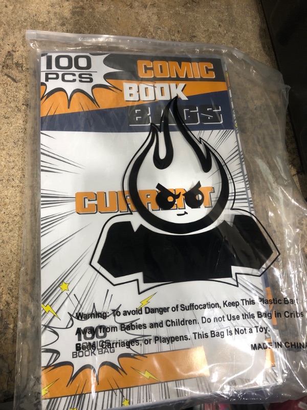 Photo 2 of KKU 200 Count Current Comic Book Bags, Clear Comic Bags 7.2 X 10.5 inch, Acid-Free Comic Book Sleeves for Comic Book Storage.