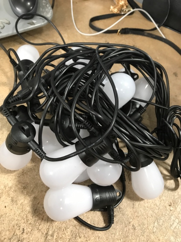 Photo 3 of **tested/ turns on** SOVELA Smart Outdoor String Lights, 54 FT Dual Mode APP Controlled LED Patio Light, 6 Scene Modes, IP65 Waterproof and Shatterproof Garden Light with 15 LED Bulbs for Outdoor Bistro Party Decor Model-3