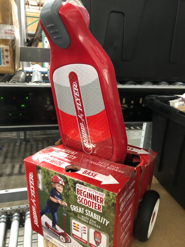 Photo 2 of **MISSING THE HANDLE PART**
Radio Flyer Grow with Me Beginner Kids' Kick Scooter - Red