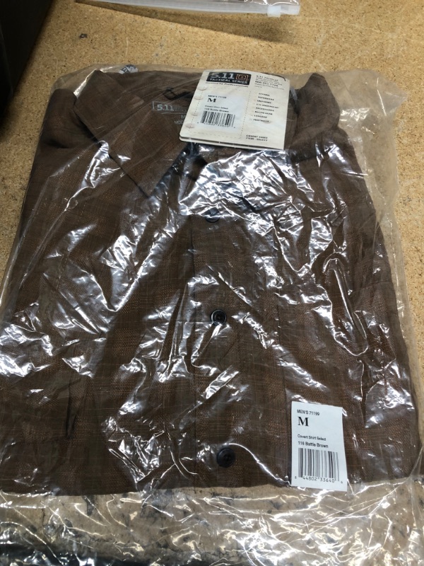 Photo 2 of 5.11 Tactical Men's Covert Select Shirt, Short Sleeve, Style 7119 Medium Brown