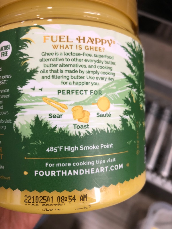 Photo 1 of 4th & Heart Ghee Clarified Butter, Grass Fed, Original Recipe, 16 oz (454 g)