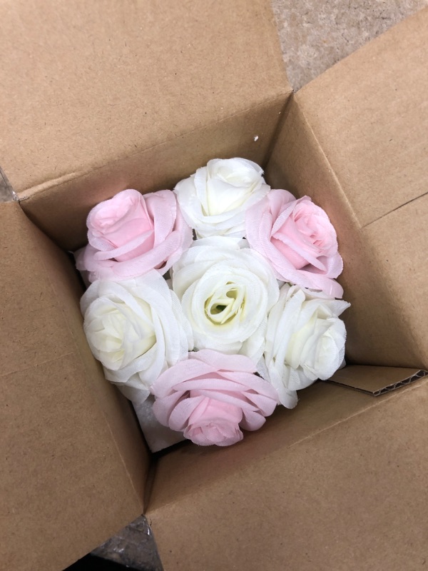 Photo 2 of **NEW**  YAUMEOR Hydrangea Artificial Flowers - Silk Artificial Flowers with Small Ceramic Vase - Mini Artificial Flowers for Decoration White&pink