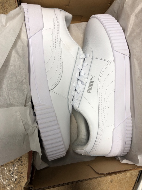 Photo 2 of **NEW** PUMA Women's Carina Sneaker 7.5 Puma White-puma White-puma Silver