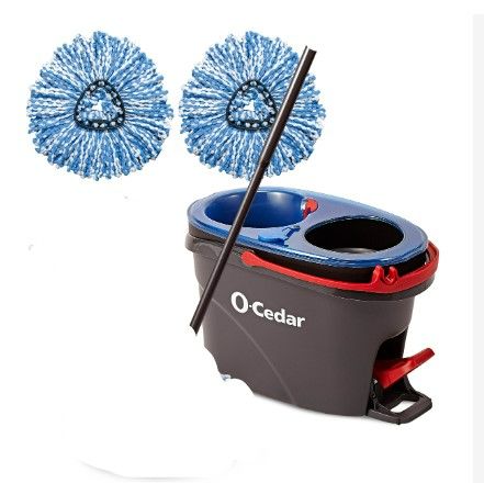 Photo 2 of **USED** 2 REPLACEMENT MOP HEADS** O-Cedar Easy Wring Rinse Clean Microfiber Spin Mop & Bucket Floor Cleaning System
