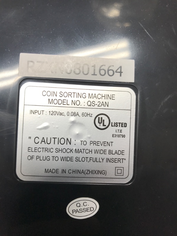 Photo 1 of Royal Sovereign Electric Coin Sorter, Patented Anti-Jam Technology, 1 Row of Coin Counting (QS-2AN)