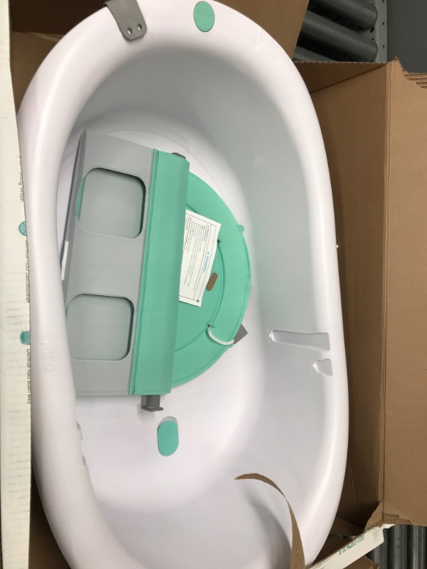 Photo 2 of 4-in-1 Grow-with-Me Bath Tub by Frida Baby Transforms Infant Bathtub to Toddler Bath Seat with Backrest for Assisted Sitting in Tub