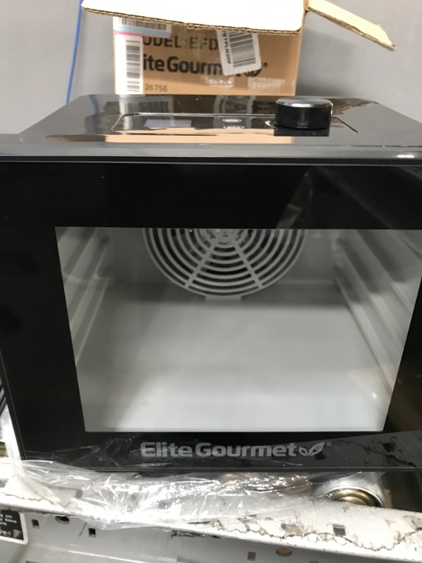 Photo 1 of **USED/MISSING RACKS** Elite Gourmet EFD308 Food Dehydrator, Stainless Steel Trays Food Dehydrator, Adjustable Temperature Controls, Black