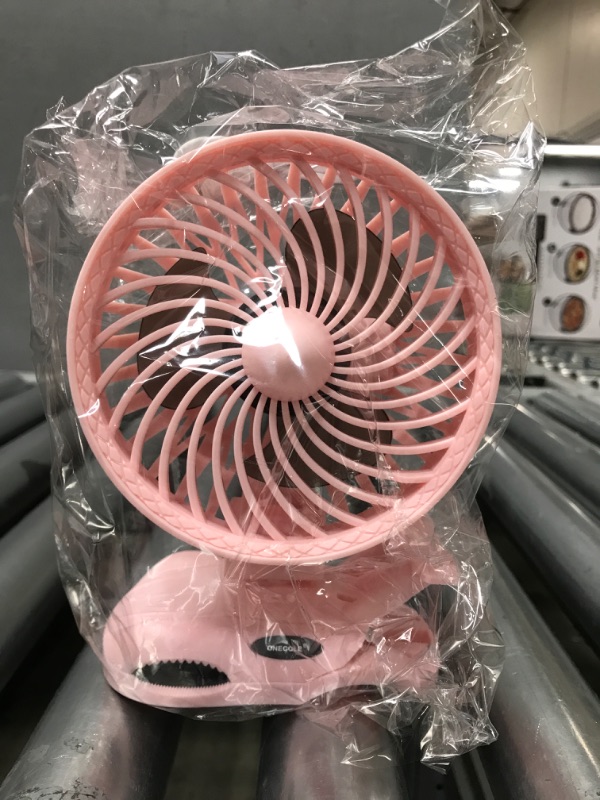 Photo 2 of 5000mAh Portable Clip on Fan Battery Operated - Rechargeable 6 inch Small Desk Fan, 24 Hours Running Time, CVT Speeds USB Fan, 360° Adjustable, Quiet Personal Fan for Outdoor Camping Golf Cart Office Pink