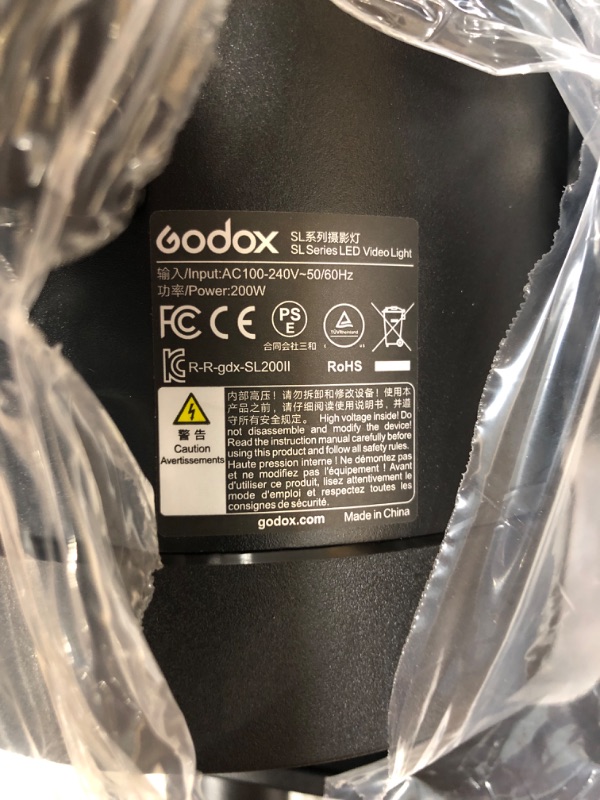 Photo 2 of Godox SL200WII,SL200W II SL-200WII 200W Bowens Mount Daylight Balanced Led Video Light,74000lux@1m,CRI96+ TLCI97+,8 FX Special Effects,Ultra Silent Fan Continuous Lighting+LETWING 8 Color Filters