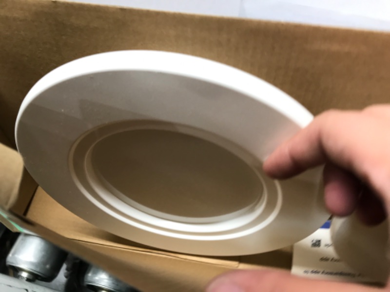 Photo 3 of Jolux 5/6 Inch LED Can Lights Adjustable Recessed Retrofit Downlight, ETL Damp Rated Replacement Conversion Kit, 12W=60W, 3000K Warm White, 800LM, Dimmable, Flat Trim, E26 Base,12-Pack…… 3000k( Warm White) Flat 5/6 Inch-12 Pack