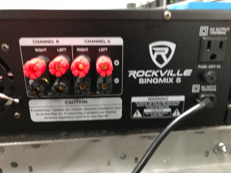 Photo 4 of Rockville SINGMIX 5 2000w Bluetooth DJ/Pro/Karaoke/Home Amplifier Mixer Receiver
*****DAMAGED****** TUNE DIAL IS MISSING*********
