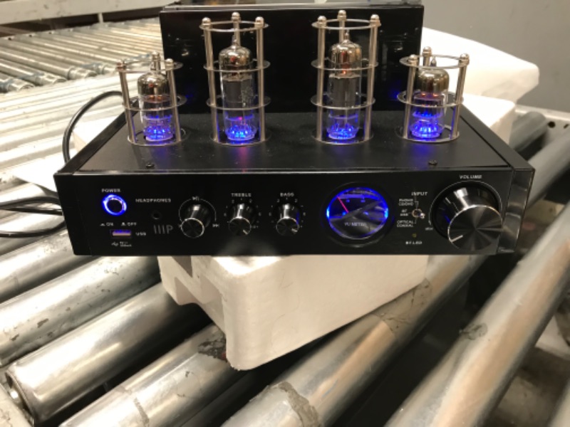 Photo 4 of Monoprice Stereo Hybrid Tube Amplifier 2019 Edition, 25 Watt With Bluetooth, Wired RCA, Optical, Coaxial, and USB Connections, and Subwoofer Out
